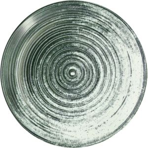 VEGA Plat bord Etana; 25 cm (Ø); wit/antraciet; rond; 6 stuk / verpakking