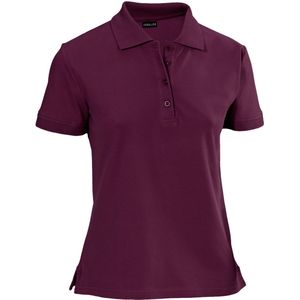JOBELINE Polo dames korte mouw Cato slim fit; Kledingmaat S; bordeaux