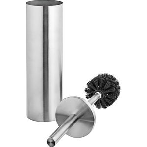 PULSIVA WC-borstel met houder Brooklyn; 9x40 cm (ØxH); zwart/zilver