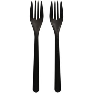 PAPSTAR Herbruikbare vork Bio-PP; 18.5 cm (L); zwart; 1000 stuk / verpakking