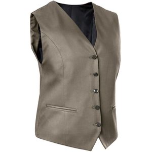 JOBELINE Damesgilet Bistro regular fit; Kledingmaat 36; taupe