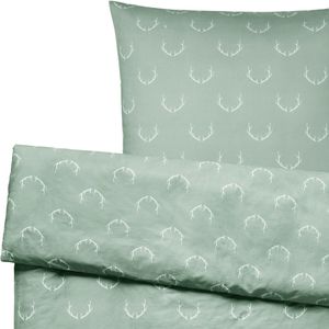 ERWIN M. Dekbedovertrek Enns; 160x210 cm (BxL), 100x65 cm (LxB); salie/beige