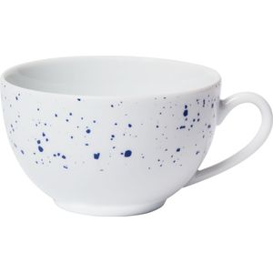 VEGA Koffiekop Mixor gestippeld; 220ml, 9.5x5.5 cm (ØxH); wit/blauw; rond; 6 stuk / verpakking