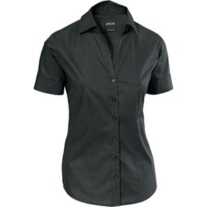 JOBELINE Damesblouse Claudia korte mouw; Kledingmaat 34; zwart