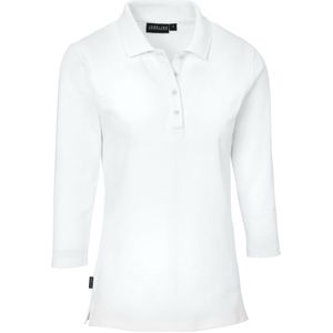 JOBELINE Dames poloshirt Cato driekwart mouw; Kledingmaat L; wit