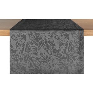 PULSIVA Tafelloper Marmor; 40x130 cm (BxL); antraciet; rechthoekig; 2 stuk / verpakking