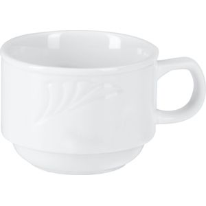 PULSIVA Cappuccinokop Swing; 200ml, 8.5x7 cm (ØxH); wit; rond; 6 stuk / verpakking