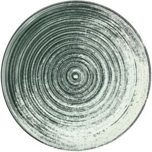 VEGA Plat bord met rand Etana; 21x1 cm (ØxH); wit/antraciet; rond; 6 stuk / verpakking
