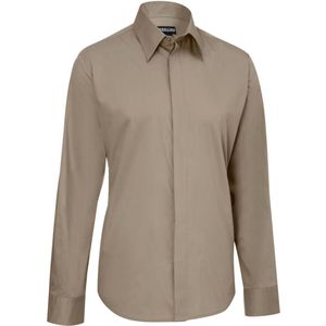 JOBELINE Overhemd Fabrice lange mouw; Kledingmaat 37/38; taupe