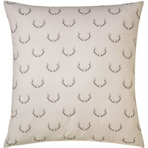 ERWIN M. Kussensloop Enns; 80x80 cm (LxB); beige/donkerbruin