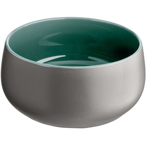 VEGA Schaal Nessa rond; 1900ml, 18x9 cm (ØxH); grijs/turquoise; rond; 2 stuk / verpakking