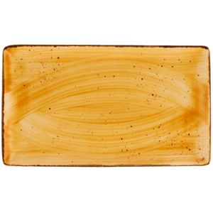 VEGA Platte schaal Nebro; 33.5x19x2.1 cm (LxBxH); geel; 3 stuk / verpakking