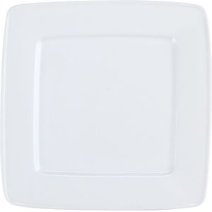 PULSIVA Plat bord Jazz; 28x28 cm (LxB); wit; vierkant; 3 stuk / verpakking