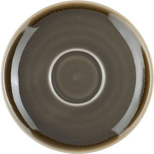 PULSIVA Schoteltje koffiekop Glaze; 14.2 cm (Ø); grijs; rond; 6 stuk / verpakking
