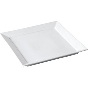 PULSIVA Bord Ambiente; 25x25x2.8 cm (LxBxH); wit; vierkant; 3 stuk / verpakking
