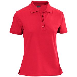 JOBELINE Polo dames korte mouw Cato slim fit; Kledingmaat S; rood