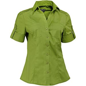 JOBELINE Damesblouse Kate korte mouw; Kledingmaat 40; mosgroen