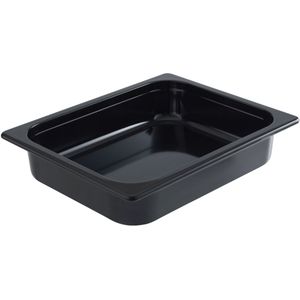 VEGA Melamine schaal 1/2; Maat GN 1/2, 3400ml, 32.5x26.5x6.5 cm (LxBxD); zwart; rechthoekig