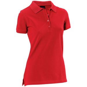 JOBELINE Polo dames korte mouw Fly regular fit; Kledingmaat 2XL; rood