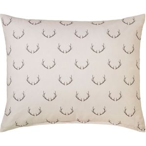 ERWIN M. Kussensloop Enns; 40x80 cm (LxB); beige/donkerbruin