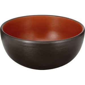 PULSIVA Schaal Levana; 620ml, 14.5x6.5 cm (ØxH); terracotta/zwart; rond; 6 stuk / verpakking