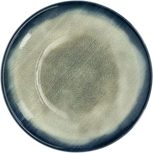 VEGA Plat bord Auri; 21 cm (Ø); beige/donkerblauw/bruin; rond; 6 stuk / verpakking