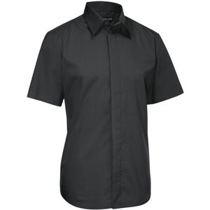 JOBELINE Overhemd Fabrice korte mouw; Kledingmaat 39/40; zwart