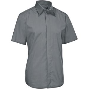 JOBELINE Overhemd korte mouw Fabrice regular fit; Kledingmaat 37/38; grijs