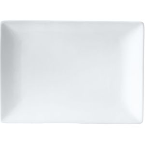 PULSIVA Vierkant bord Jandra rechthoekig; 21x14.5x4 cm (LxBxH); wit; rechthoekig; 6 stuk / verpakking