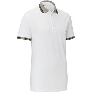 JOBELINE Herenpolo Cato Line; Kledingmaat S; wit