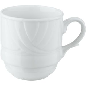VEGA Beker Kiara; 300ml, 8.6x9.4 cm (ØxH); wit; rond; 6 stuk / verpakking