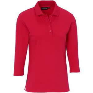 JOBELINE Dames poloshirt Cato driekwart mouw; Kledingmaat XL; rood