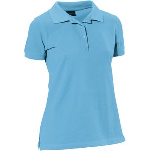 JOBELINE Polo dames korte mouw Fly regular fit; Kledingmaat 2XL; turquoise