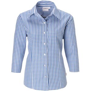 PULSIVA Damesblouse Marie driekwart mouw; Kledingmaat 52; blauw/wit