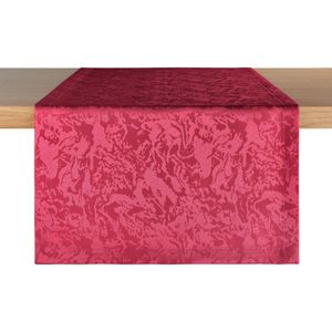 PULSIVA Tafelloper Marmor; 40x130 cm (BxL); burgundy; rechthoekig; 2 stuk / verpakking