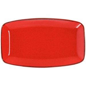 VEGA Schaal Sidina rechthoekig met afgeronde hoeken; 31x18x2.5 cm (LxBxH); rood; rechthoekig; 6 stuk / verpakking