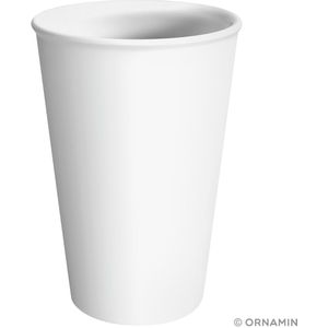 Ornamin Herbruikbare beker Great Gloria; 400ml, 9x13 cm (ØxH); wit; 10 stuk / verpakking