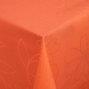 ERWIN M. Tafelkleed Floralie vierkant; 130x130 cm (BxL); mandarijn; vierkant