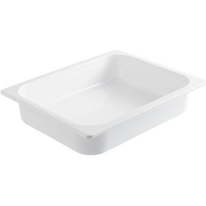 VEGA Melamine schaal 1/2; Maat GN 1/2, 3400ml, 32.5x26.5x6.5 cm (LxBxD); wit; rechthoekig