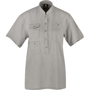 JOBELINE Dames koksjas Jacob Linnen; Kledingmaat 46; grijs