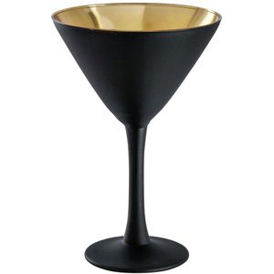 VEGA Martiniglas Aolani; 160ml, 9.5x14.5 cm (ØxH); zwart/goud; 6 stuk / verpakking
