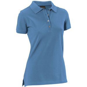 JOBELINE Polo dames korte mouw Fly regular fit; Kledingmaat S; rookblauw