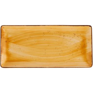 VEGA Platte schaal Nebro; 33.5x16x2.1 cm (LxBxH); geel; 3 stuk / verpakking