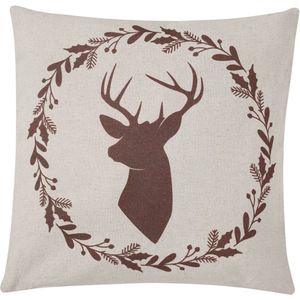 ERWIN M. Sierkussensloop Kaprun; 40x40 cm (BxL); beige/donkerbruin