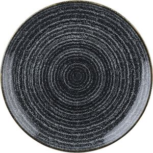 Churchill Plat bord Studio Prints Charcoal Black Coupe; 26 cm (Ø); zwart; rond; 12 stuk / verpakking