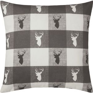 ERWIN M. Sierkussensloop Vandans; 50x50 cm (BxL); grijs/wit