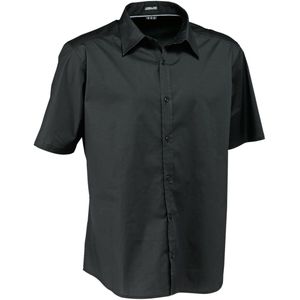 JOBELINE Overhemd Bruce korte mouw; Kledingmaat 45/46; zwart
