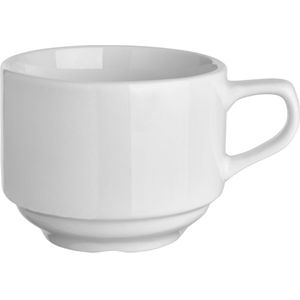 VEGA Koffiekop Straßbourg; 190ml, 7.7x5.5 cm (ØxH); wit; rond; 6 stuk / verpakking