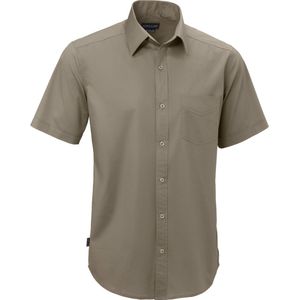 JOBELINE Overhemd Kim korte mouw; Kledingmaat 45/46; taupe