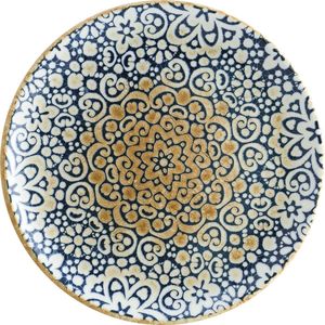 Bonna Plat bord Alhambra; 30 cm (Ø); blauw/wit/bruin; rond; 6 stuk / verpakking